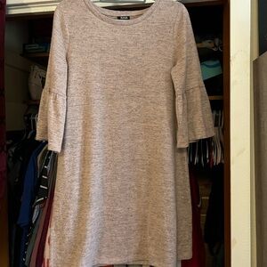 a.n.a Heathered Gray Midi Dress